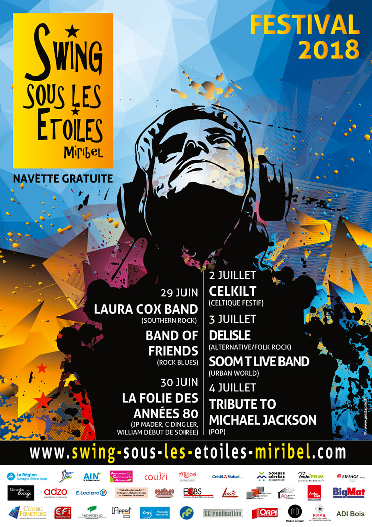 Affiche swing sous les etoiles miribel 2018